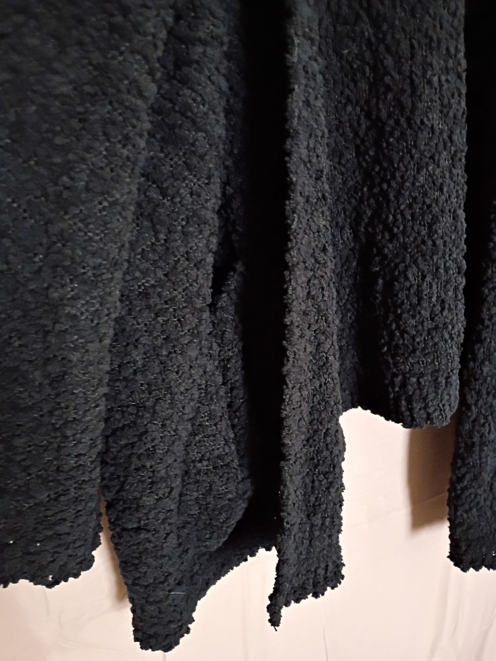 Cozy Open-Front Women's Black Sweater Cardigan - Picture 3 of 6